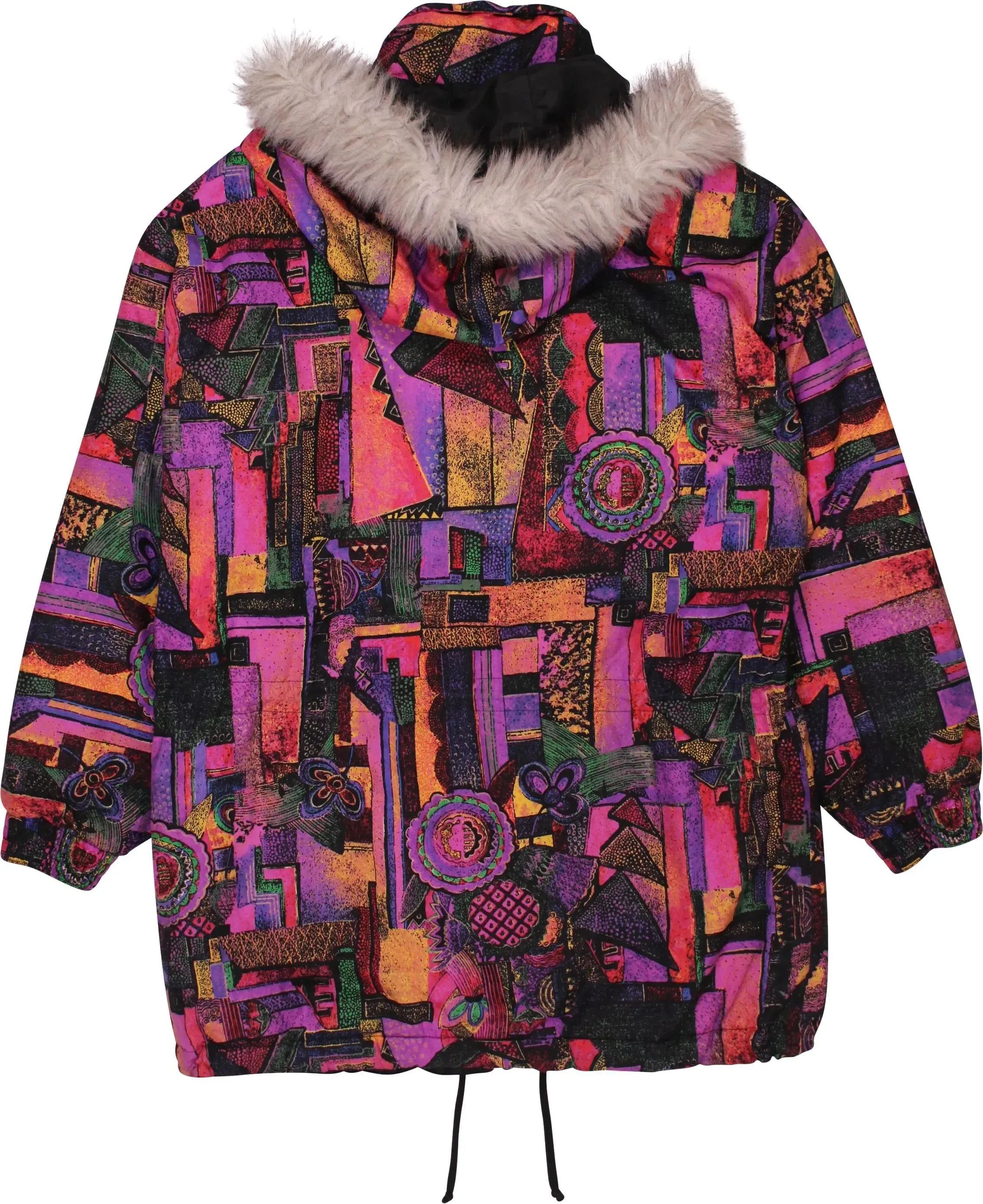 90s Coat with Faux Fur Collar