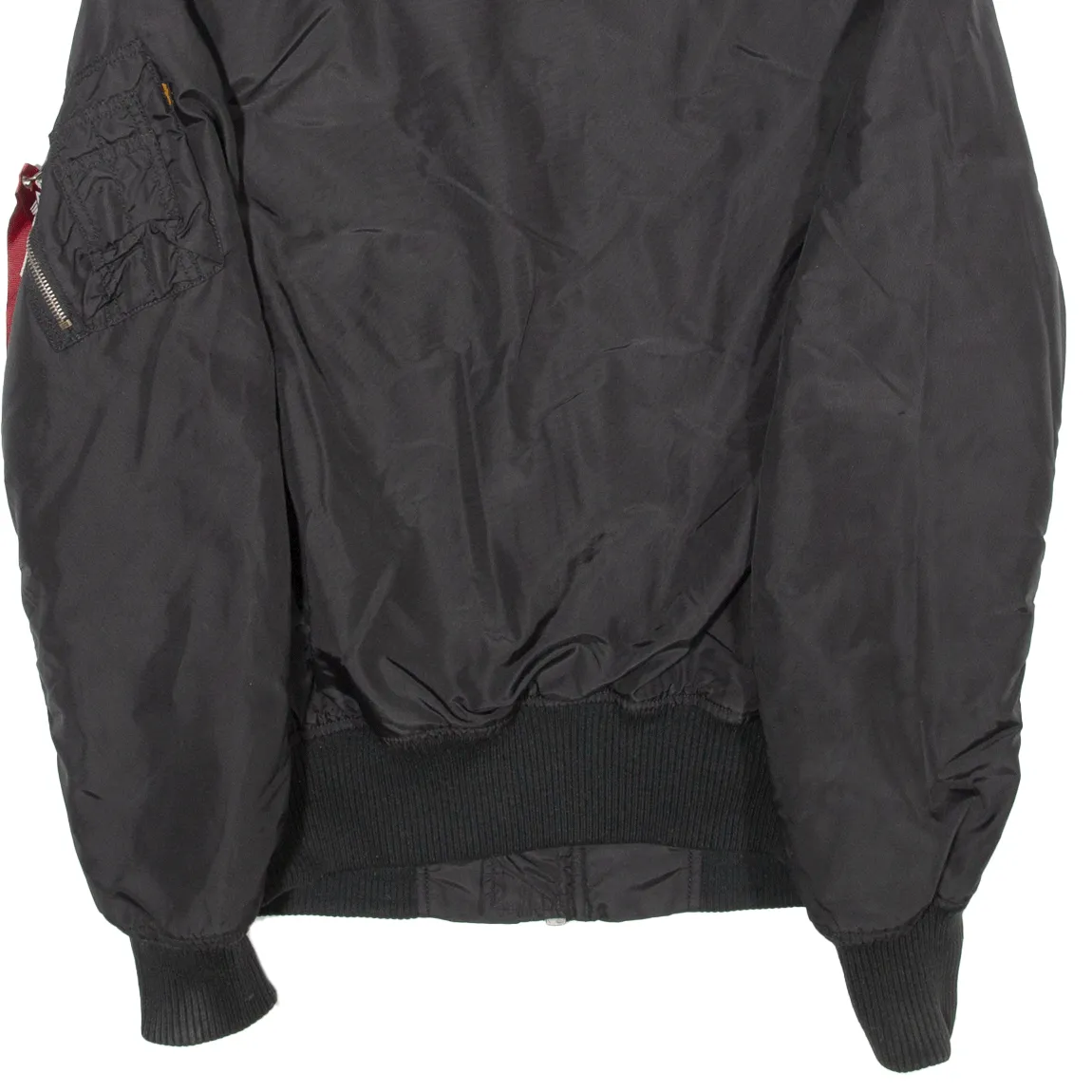 ALPHA INDUSTRIES Mens Flight Jacket Black S