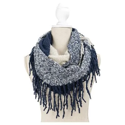 Britt's Knits Fringe Benefits Colorblocked Infinity Scarf