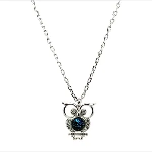 CA108 Blue Owl Necklace
