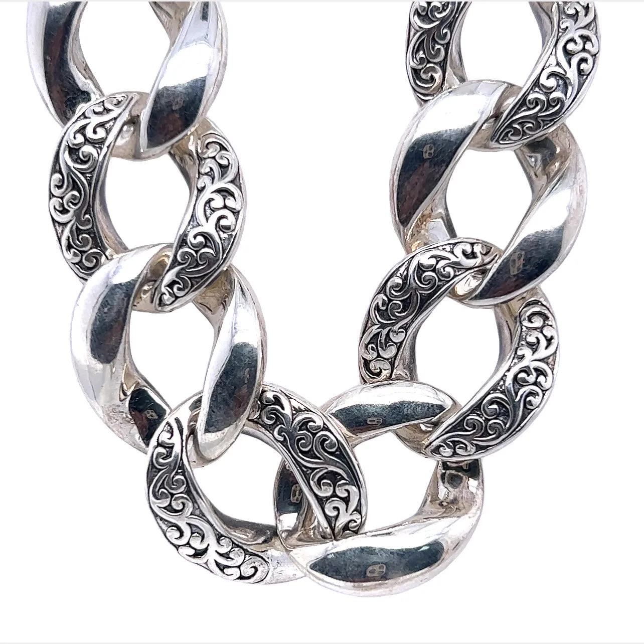 CA47 Big Curb Design Chain Necklace