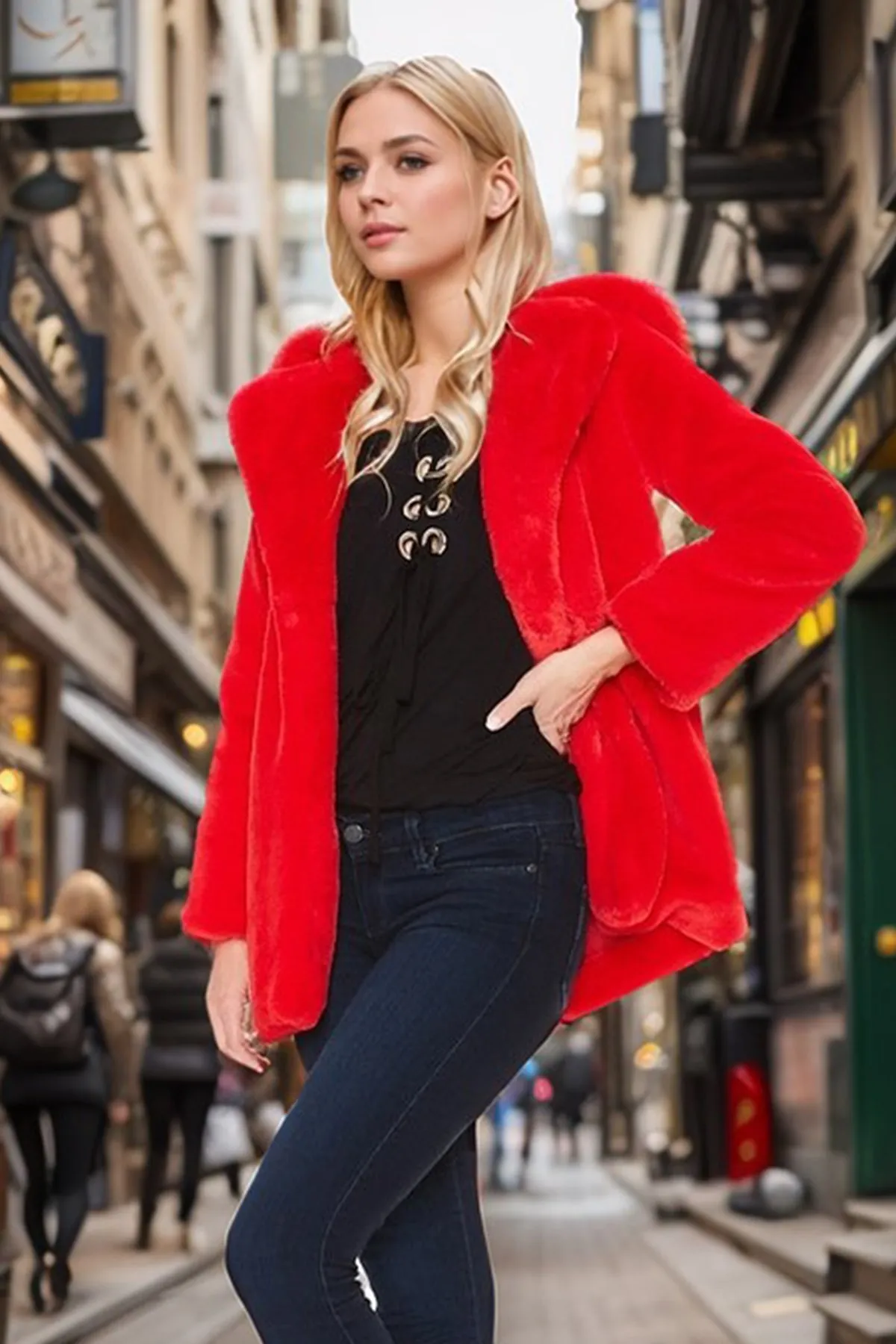 CARA COAT (RED)-CVJ1952