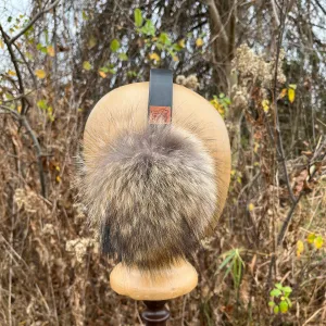 Coyote fur (dark) Earmuffs lined with Plucked & Sheared Beaver fur