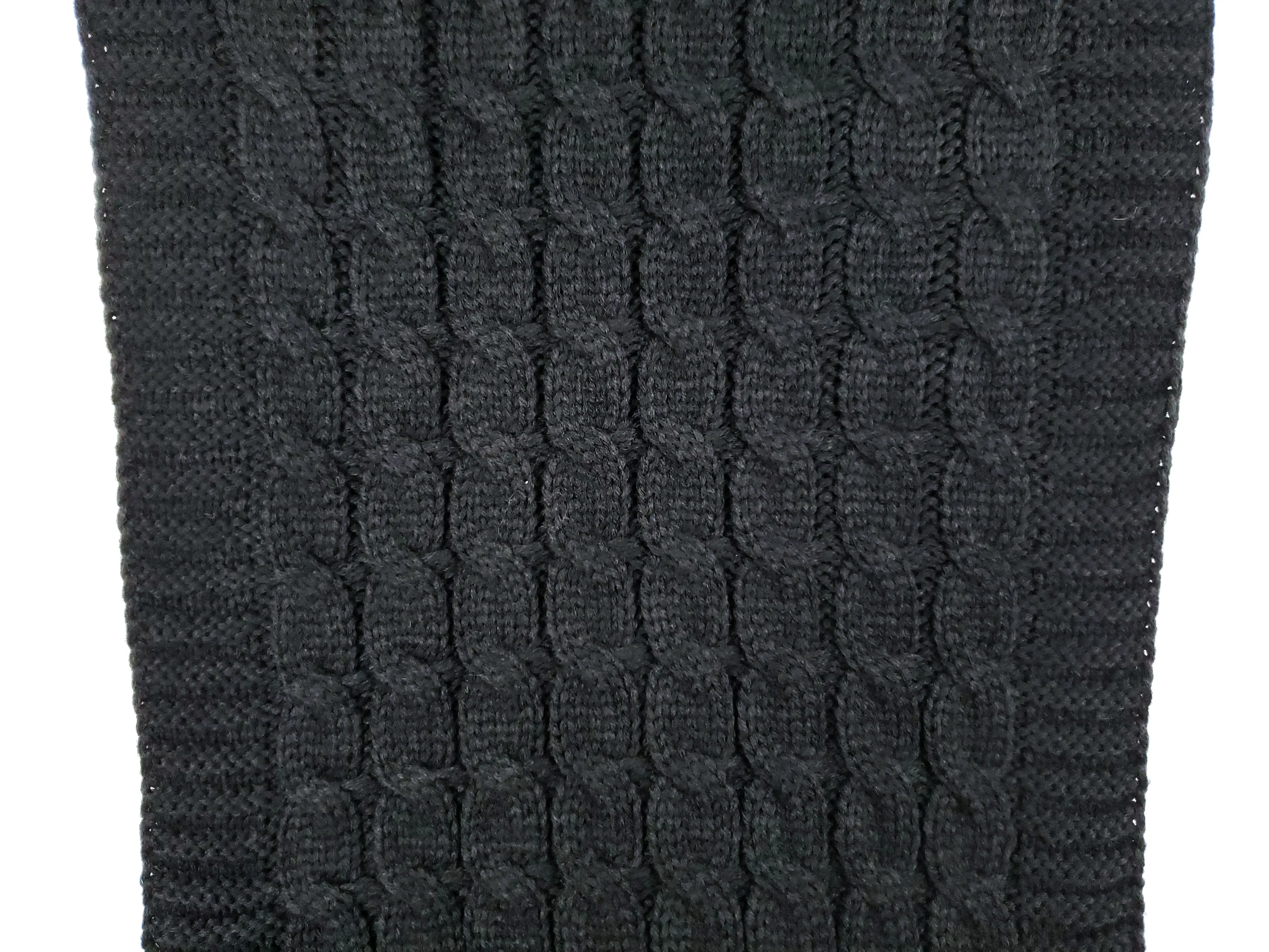 Cozy Knit Black Infinity Scarf