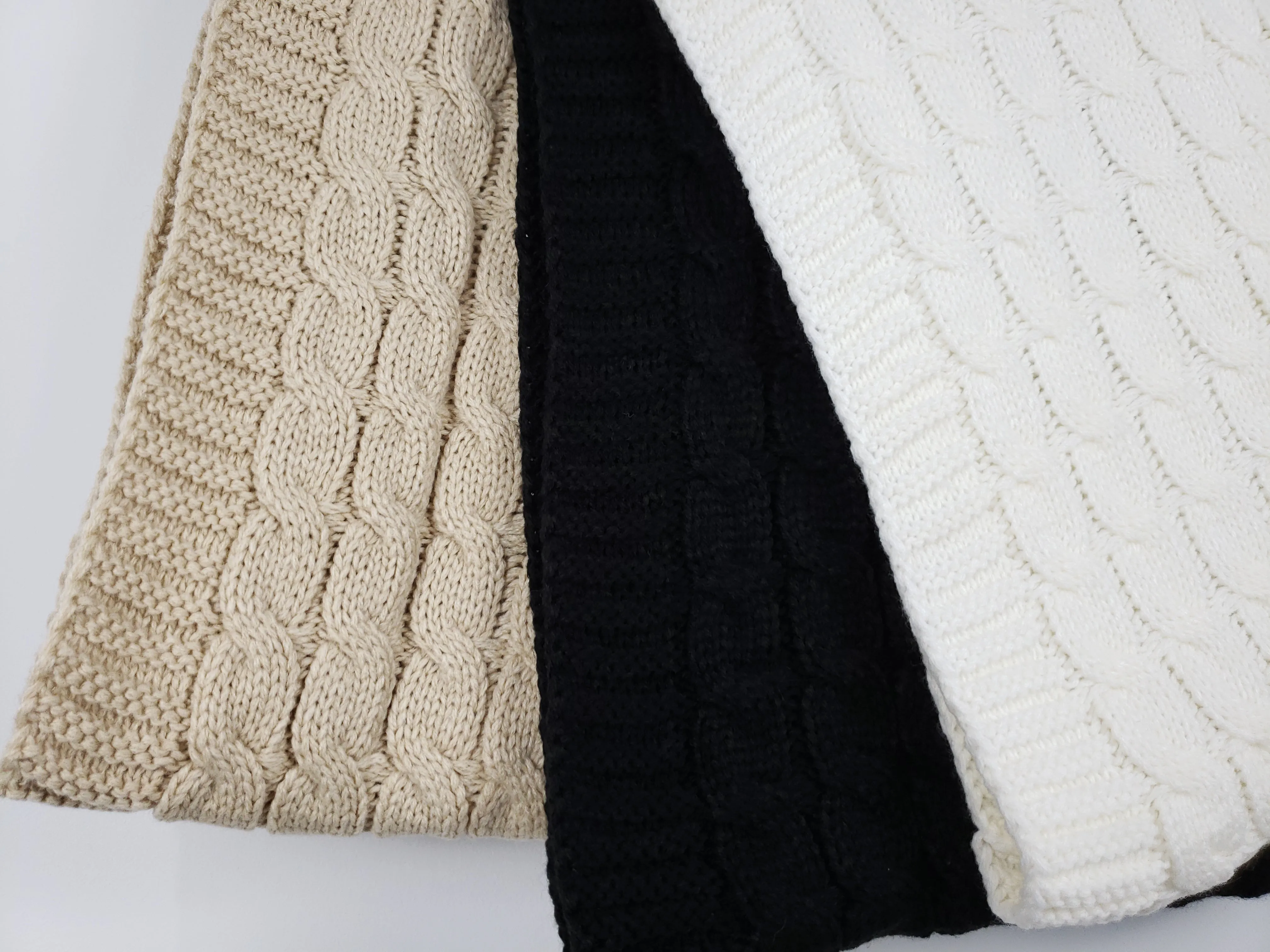 Cozy Knit Ivory Infinity Scarf