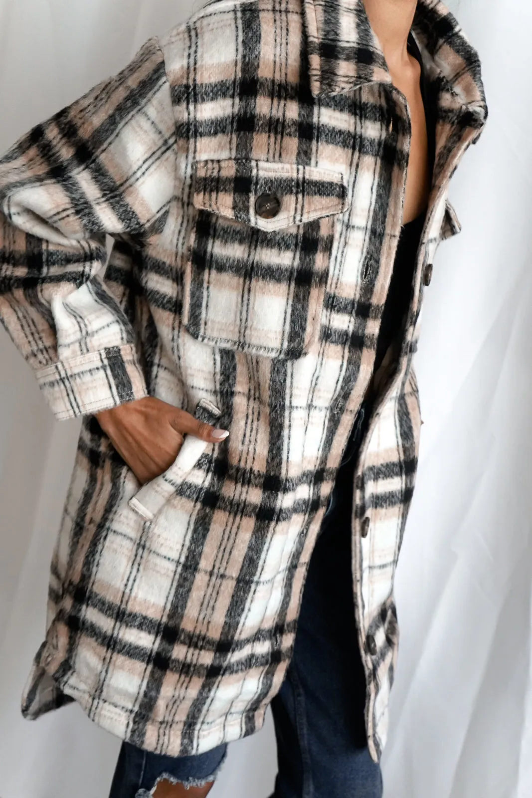 Cozy Plaid Coat
