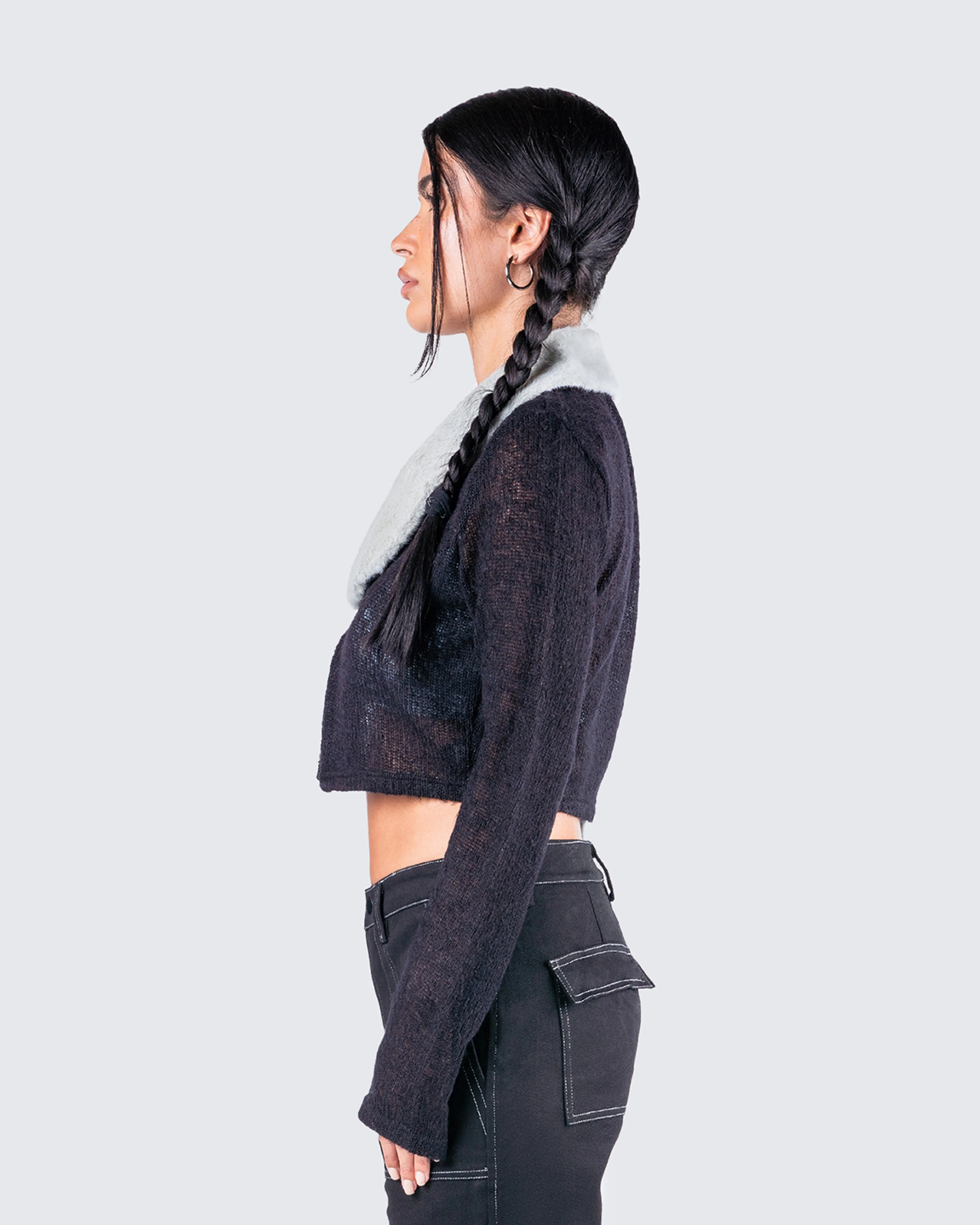 Danielle Fur Trim Top