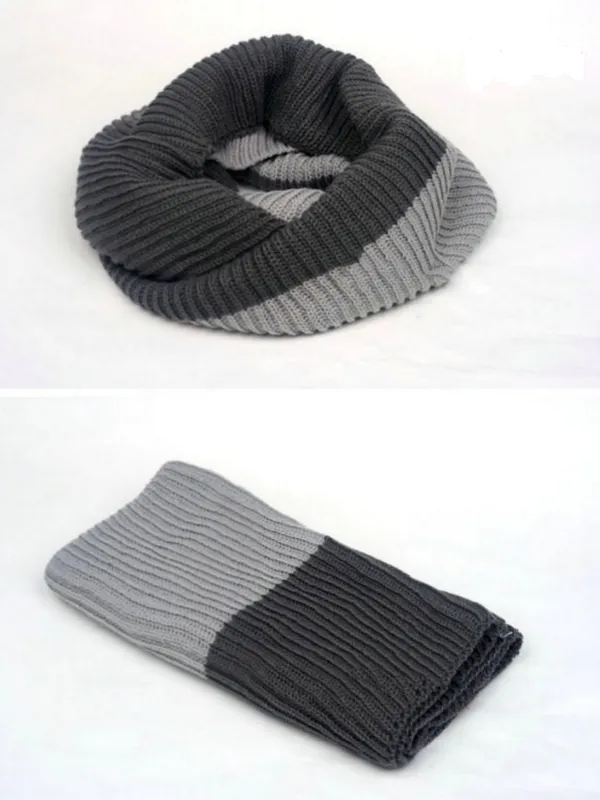double-colored infinity scarf