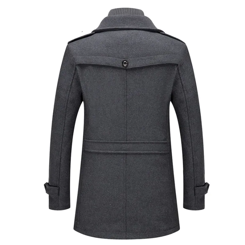 Duke | Double Collar Wool Long Coat