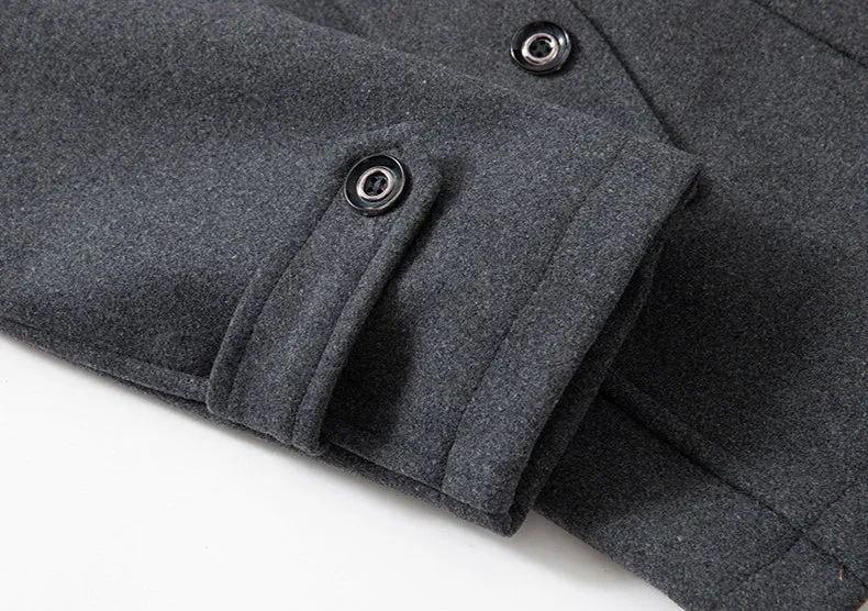 Duke | Double Collar Wool Long Coat