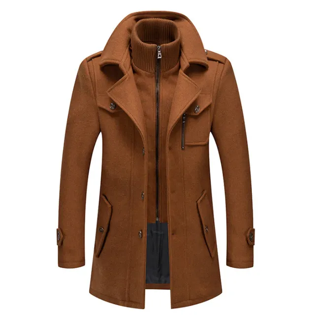 Duke | Double Collar Wool Long Coat