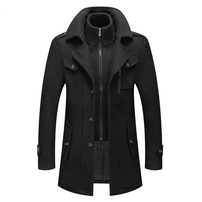 Duke | Double Collar Wool Long Coat