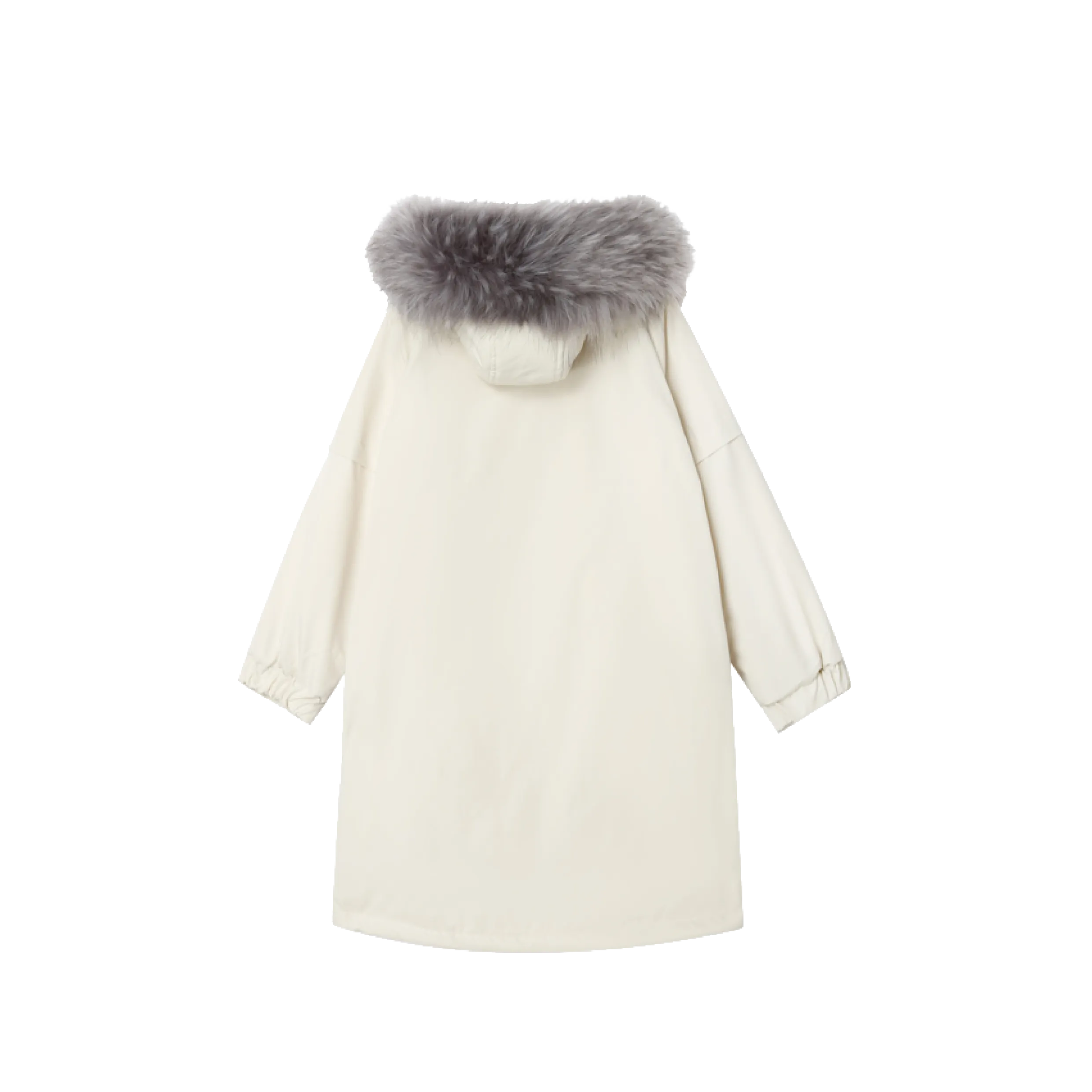 Fur Collar Long Down Coat