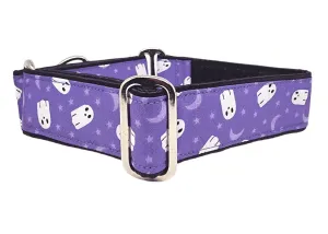 Halloween - Boo Crew Ghosts - Martingale or Buckle Dog Collar - 1.5" Width