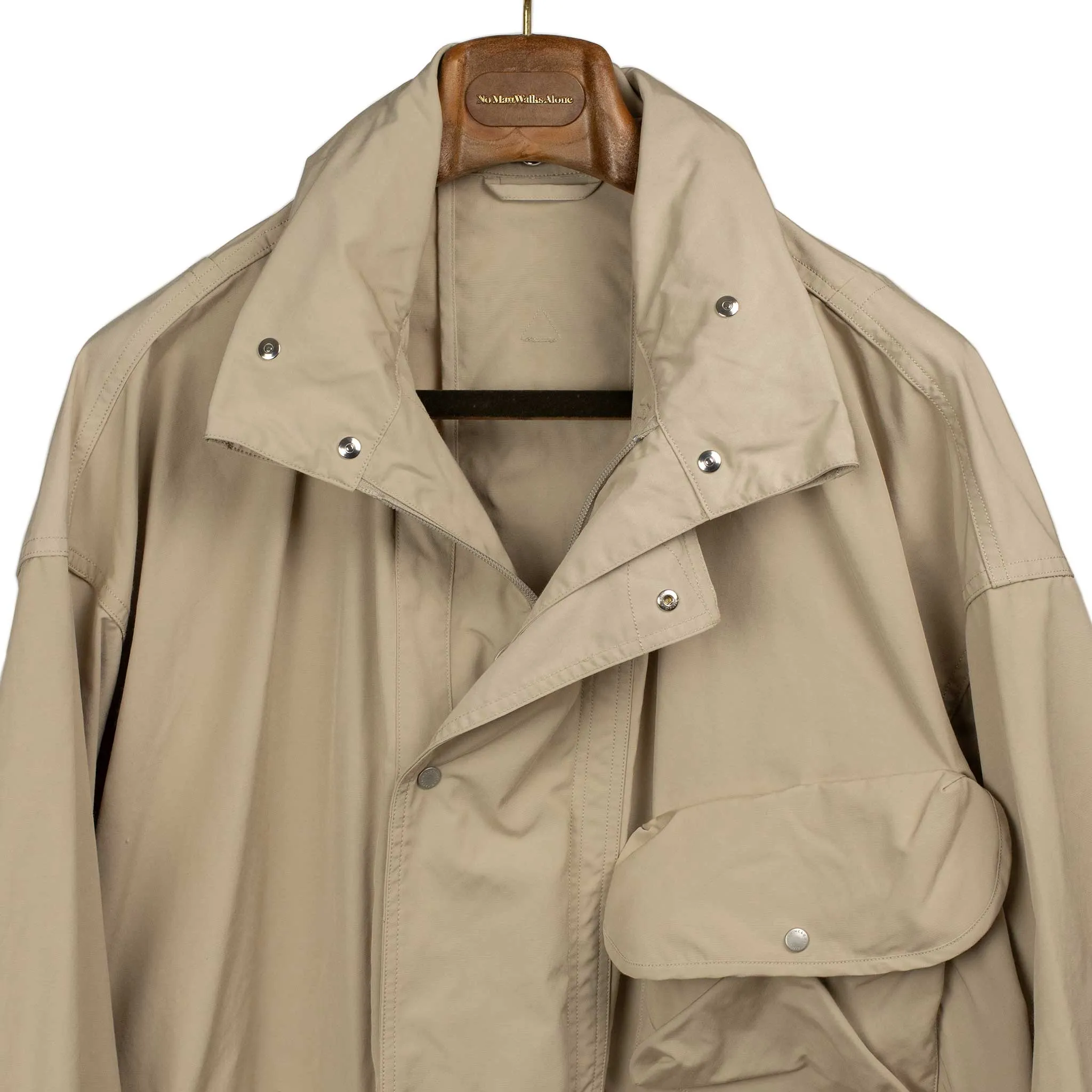 Hunter Jacket in sand beige polyester cotton