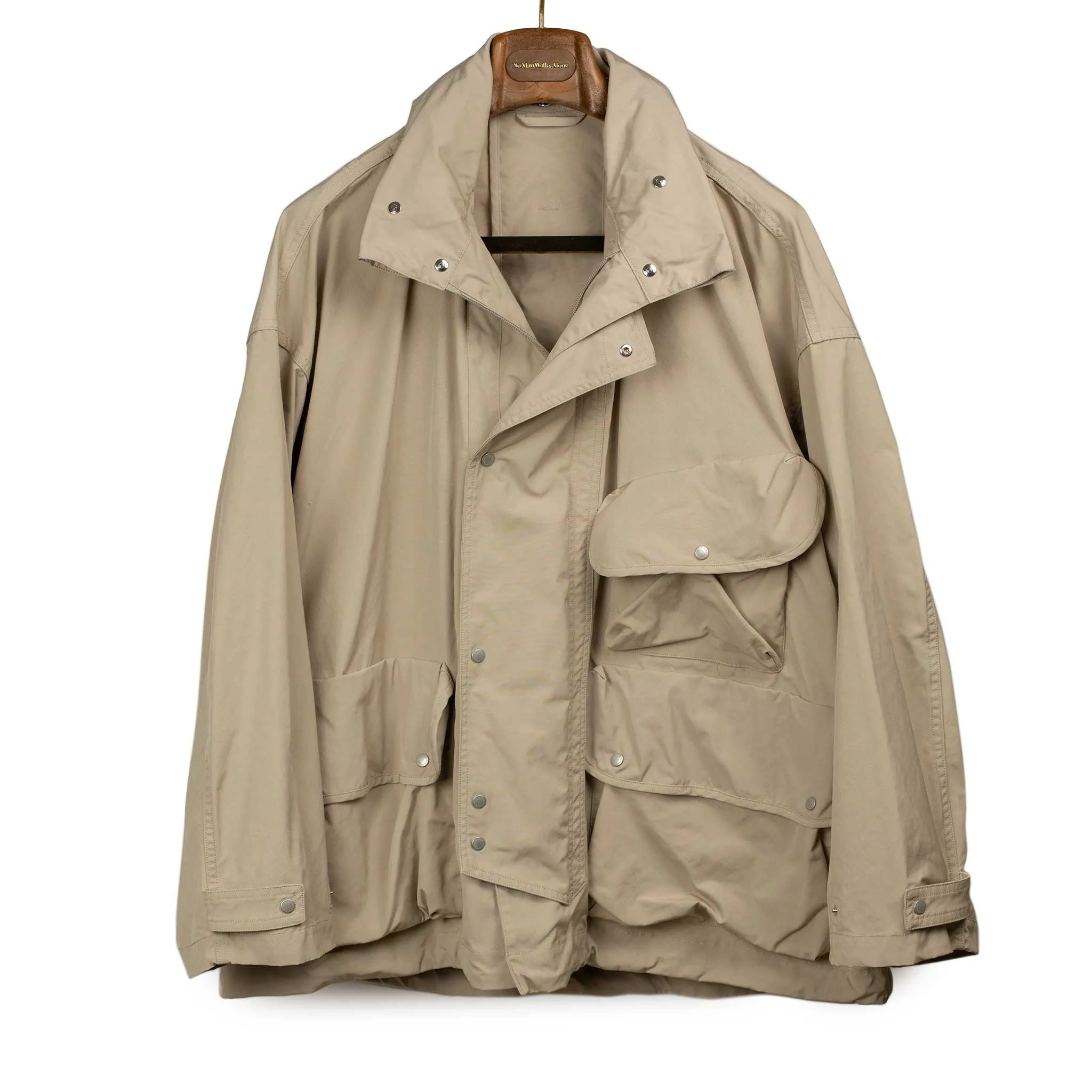 Hunter Jacket in sand beige polyester cotton