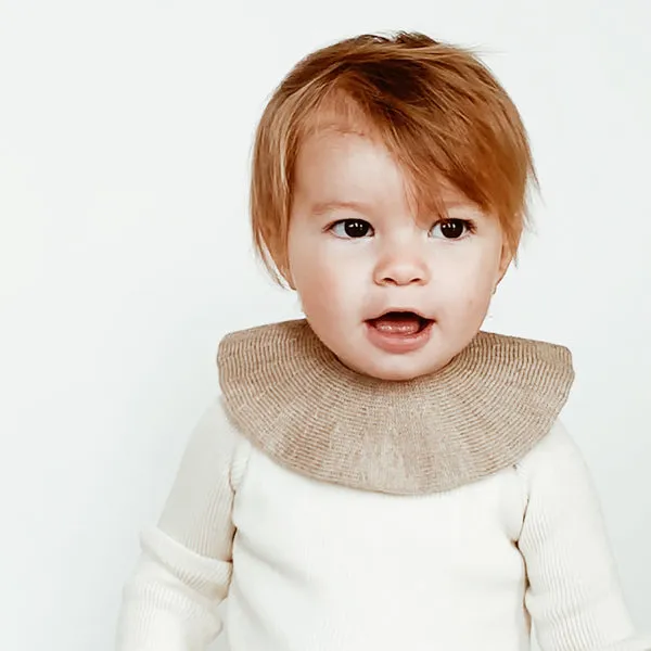 Hvid Knitted Collar - Sand