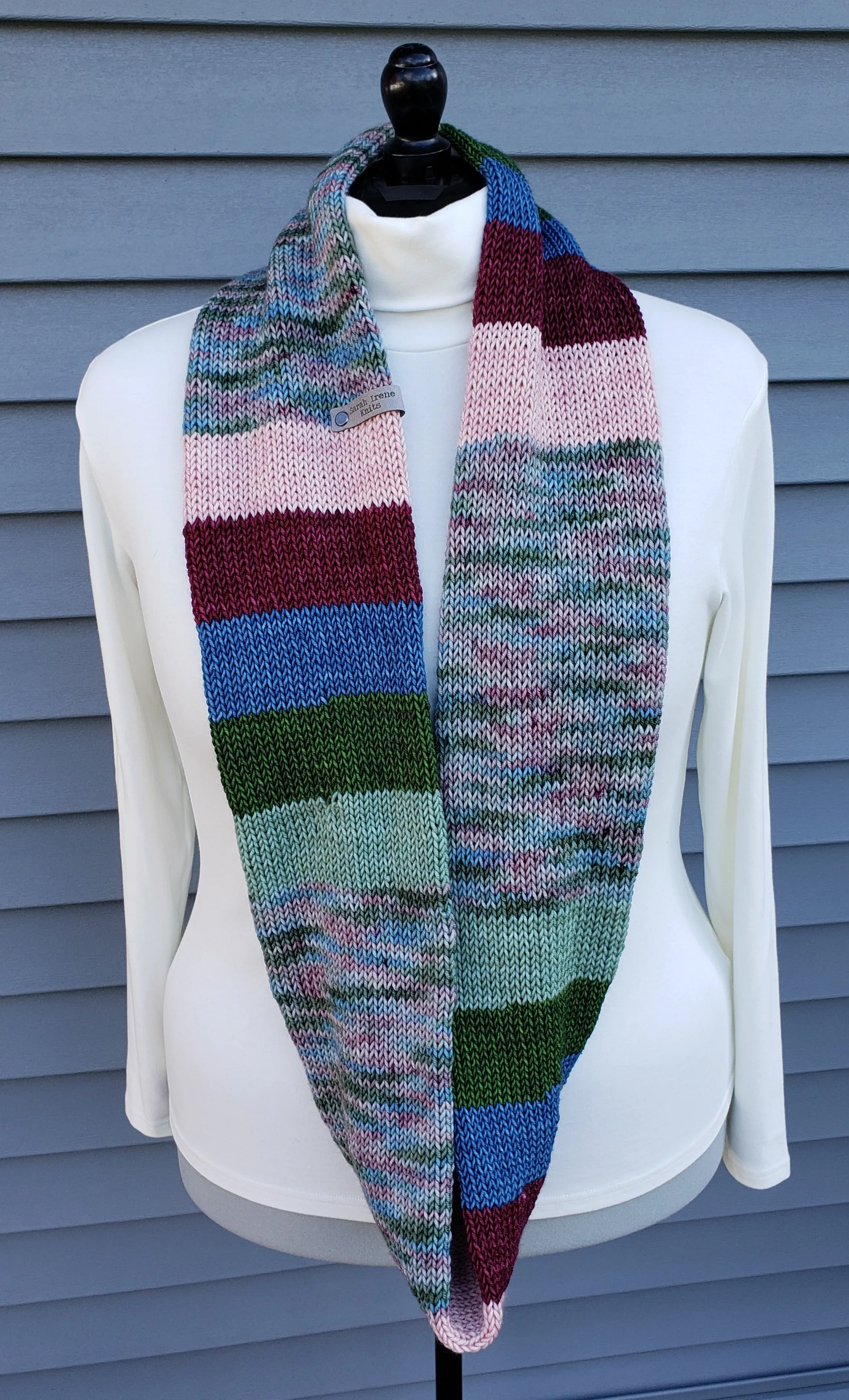Infinity Scarf - Multicolor Blocks and Stripes