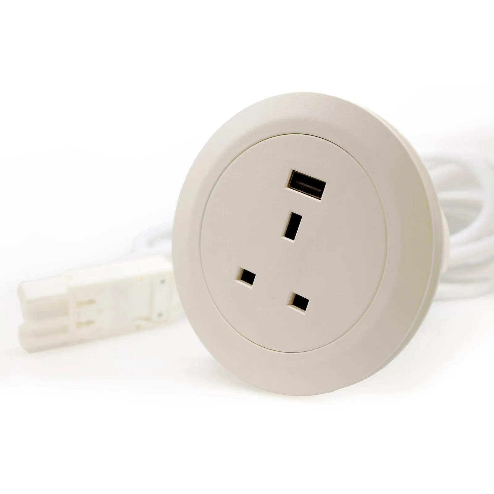 Ion in-surface power module 1 x UK sockets, 1 x USB Charger (type A)