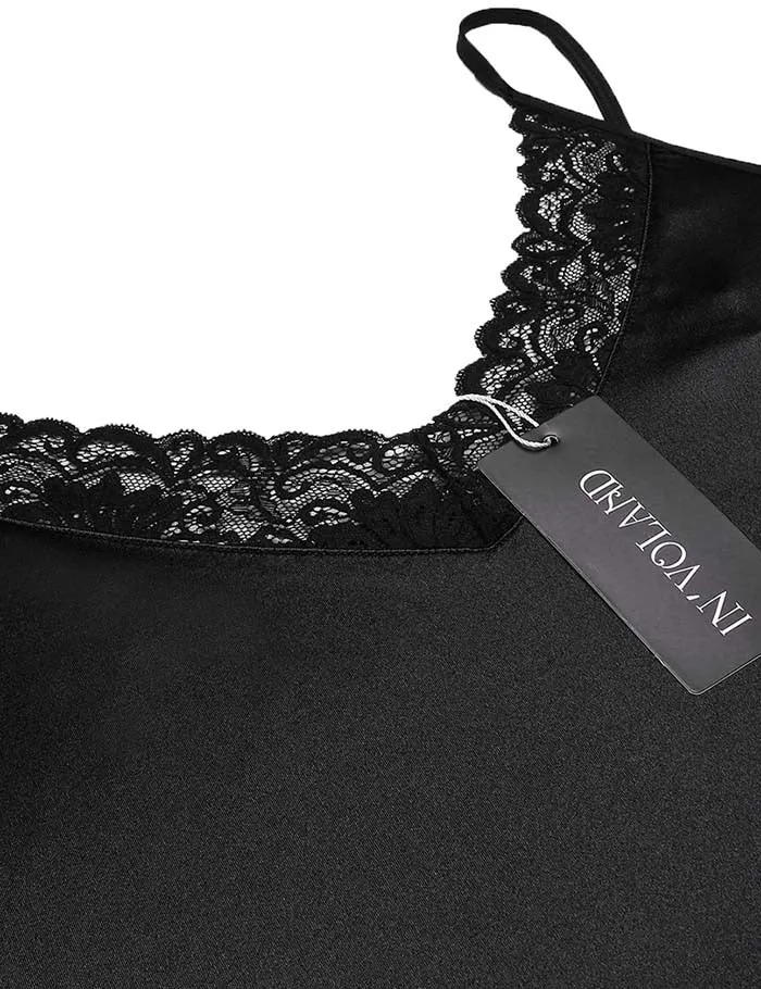 Lace Stretchy Satin Slip