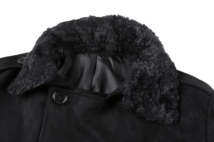 Luxury Winter Warm Long Male Coat