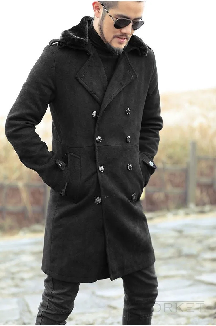Luxury Winter Warm Long Male Coat