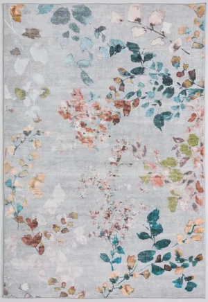 Mella 160cm x 230cm Flower Design Rugs - Kyoto Stone