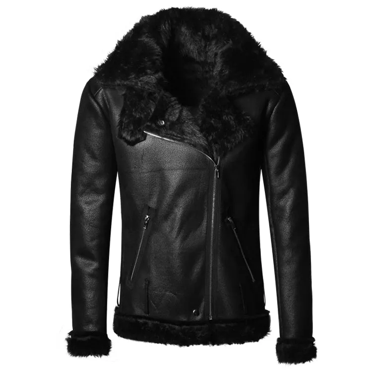 Men's Winter Motorcycle Leather Jacket