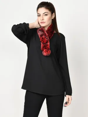 Patterned Fur Muffler