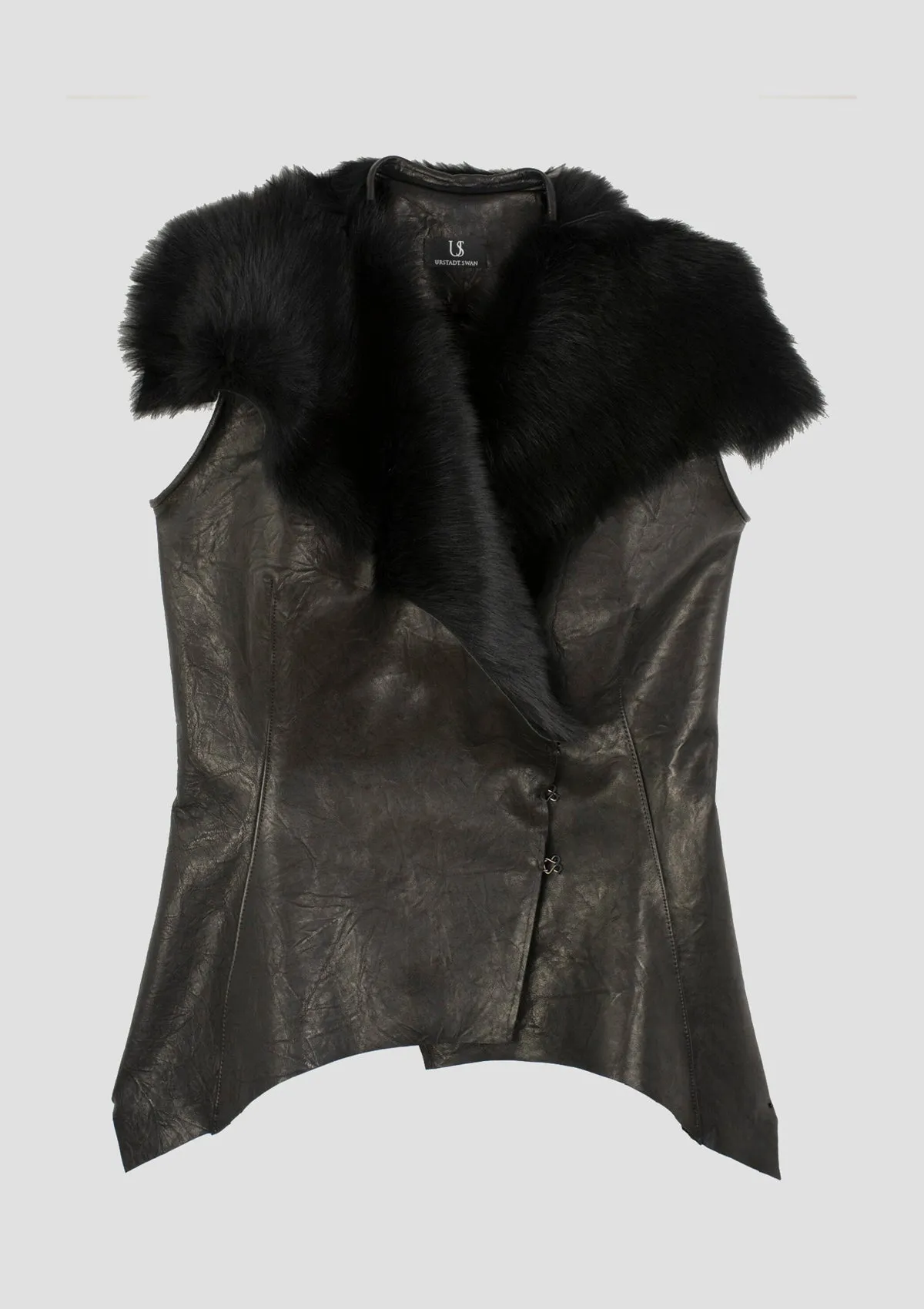 SHEARLING AND LEATHER VEST