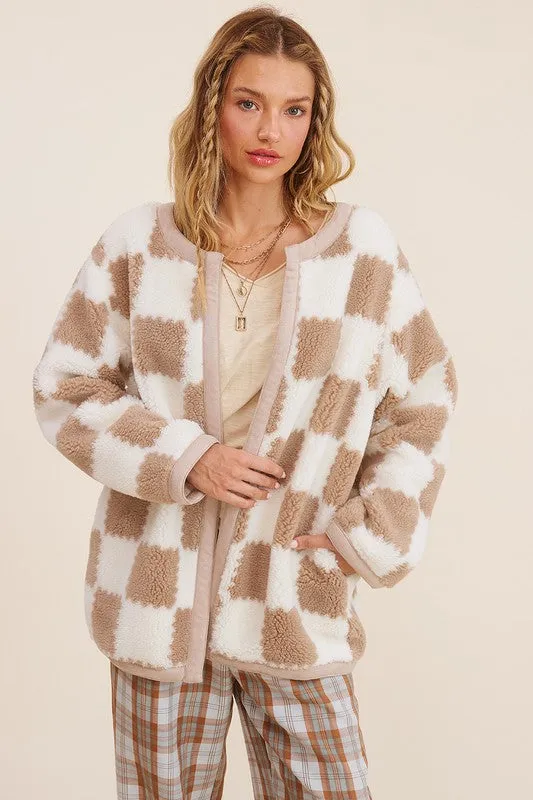 Sherpa Gingham Jacket