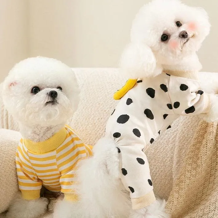 Soft Banana Onesie Pajamas T-Shirt for Cats and Dogs
