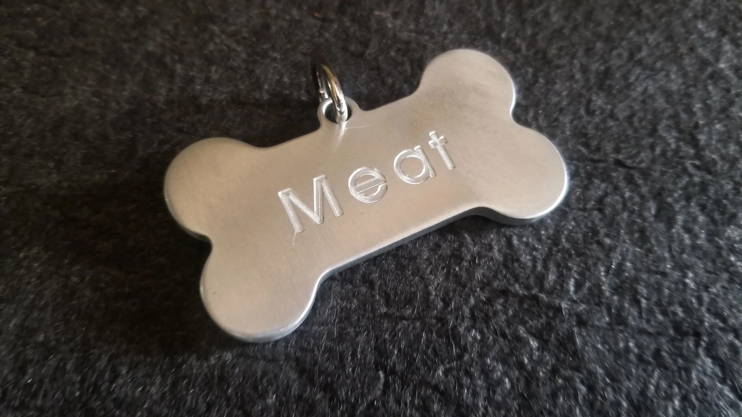 Wholesale Ballistic Metal Dog Bone Shaped Tag Charm Pendant Aluminum Custom Engraveable Engraved