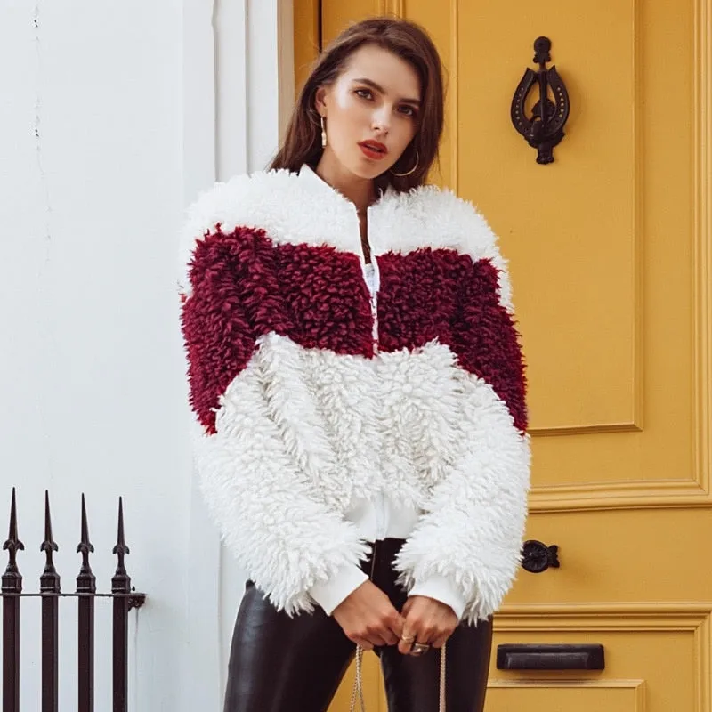 Women's Autumn & Winter Fluffy Faux Fur Plus Size Coat