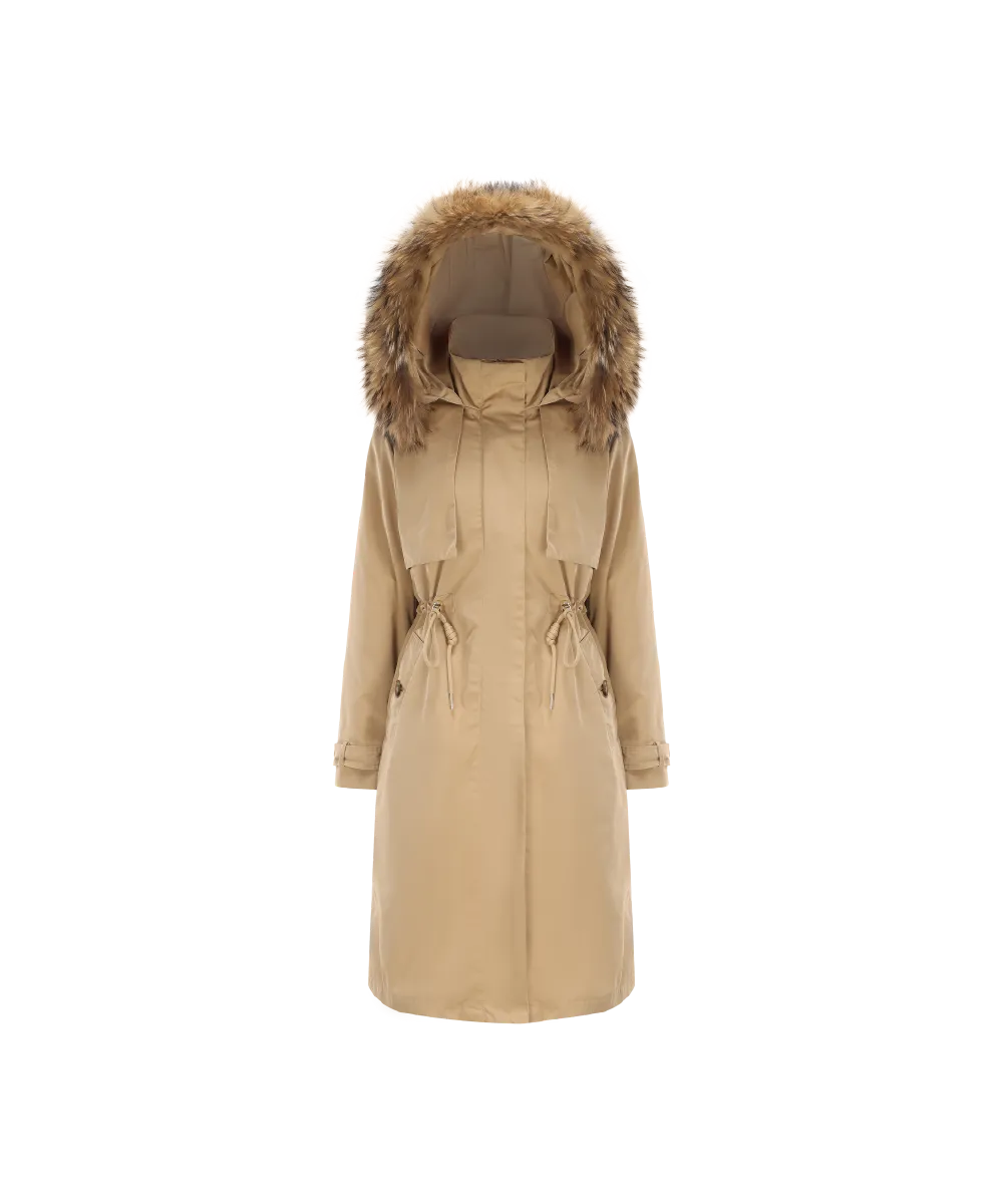 Women's Mystic Ulti 3 Goose Down Jacket with Genuine Racoon Fur Trim