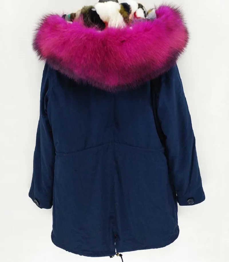 Women's Winter Casual Hooded Warm Long Parka With Raccoon Fur