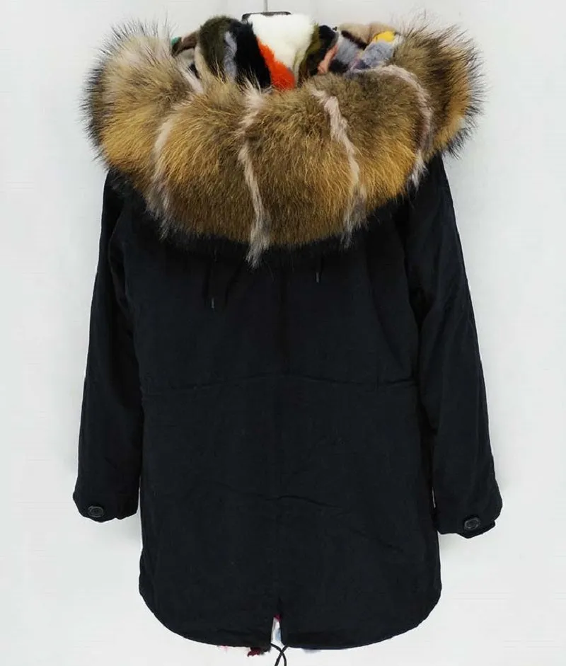 Women's Winter Casual Hooded Warm Long Parka With Raccoon Fur
