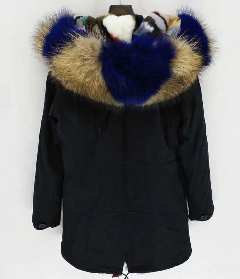 Women's Winter Casual Hooded Warm Long Parka With Raccoon Fur