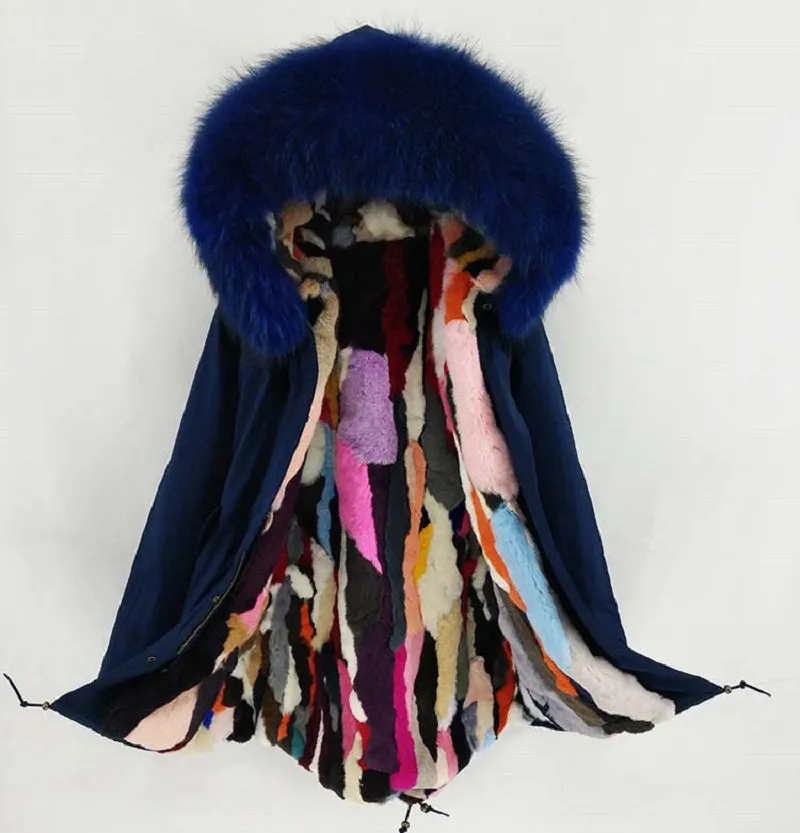 Women's Winter Casual Hooded Warm Long Parka With Raccoon Fur