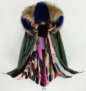 Women's Winter Casual Hooded Warm Long Parka With Raccoon Fur