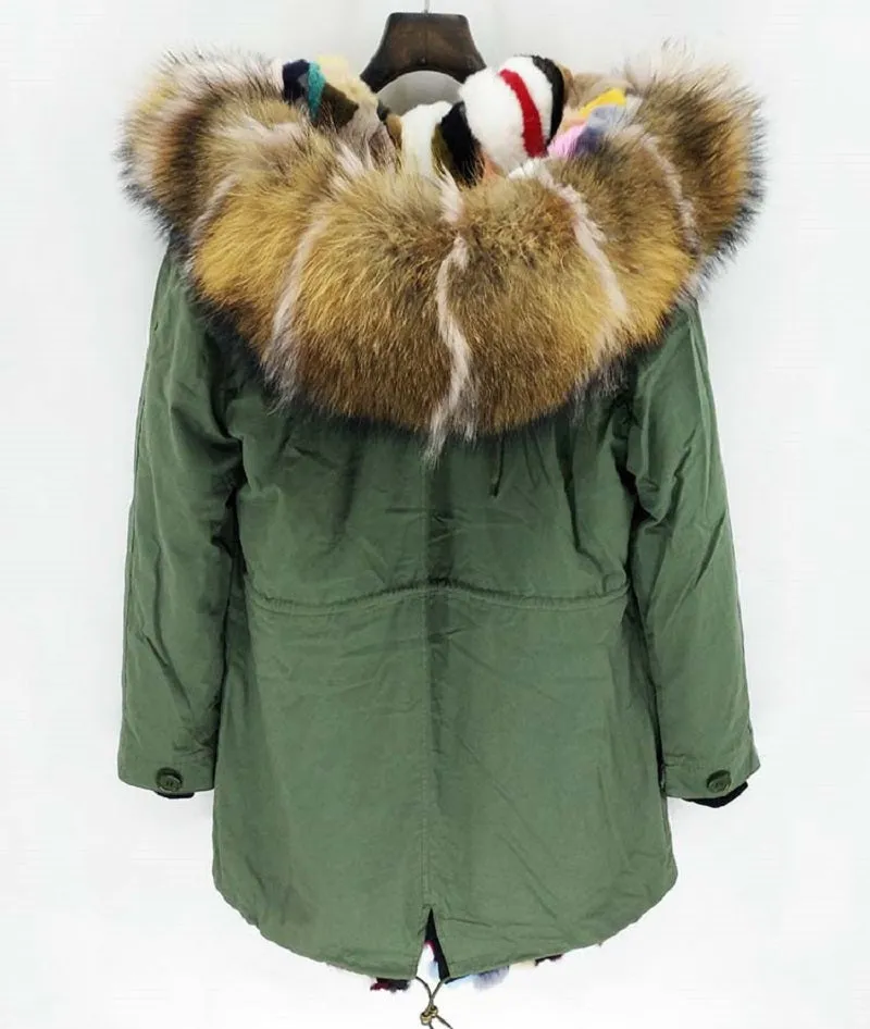 Women's Winter Casual Hooded Warm Long Parka With Raccoon Fur