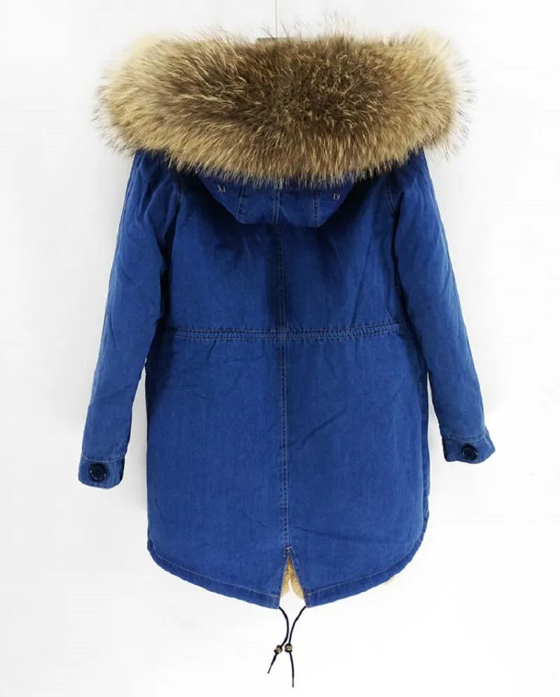 Women's Winter Casual Long Thick Slim Parka With Fox Fur