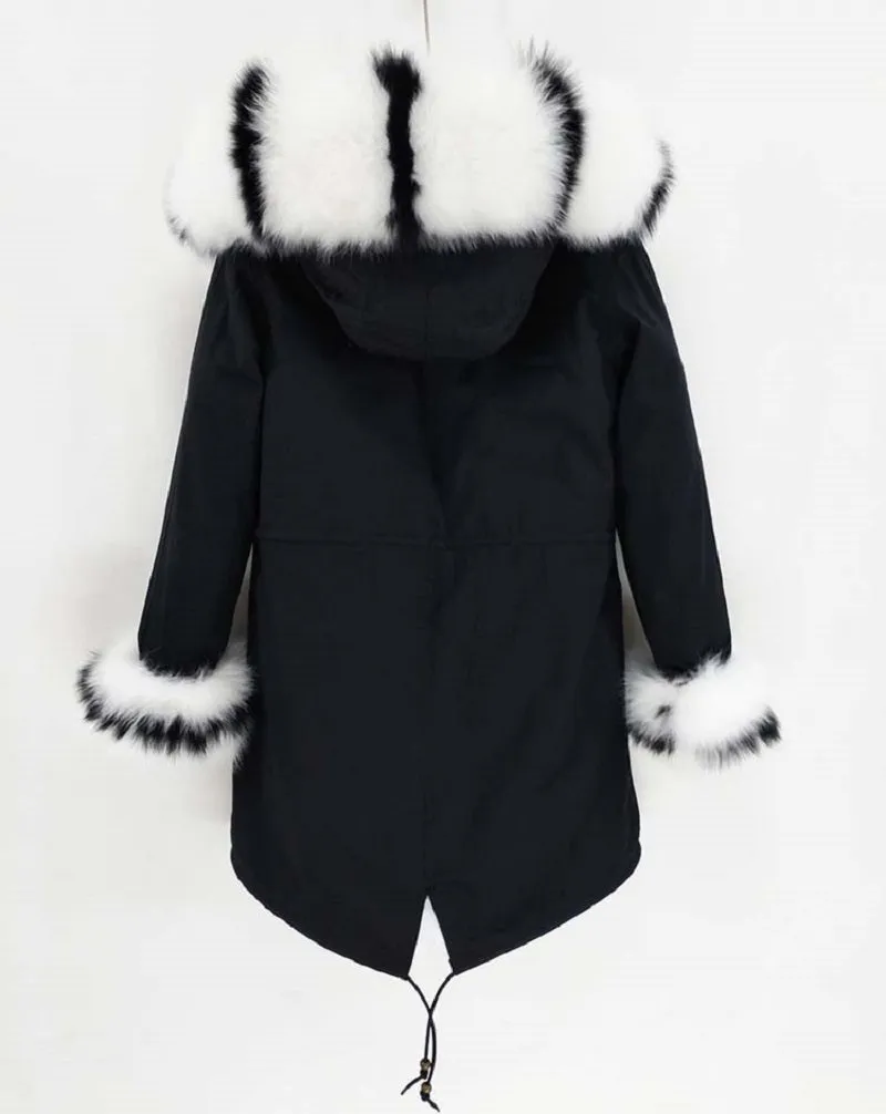 Women's Winter Casual Long Thick Slim Parka With Fox Fur