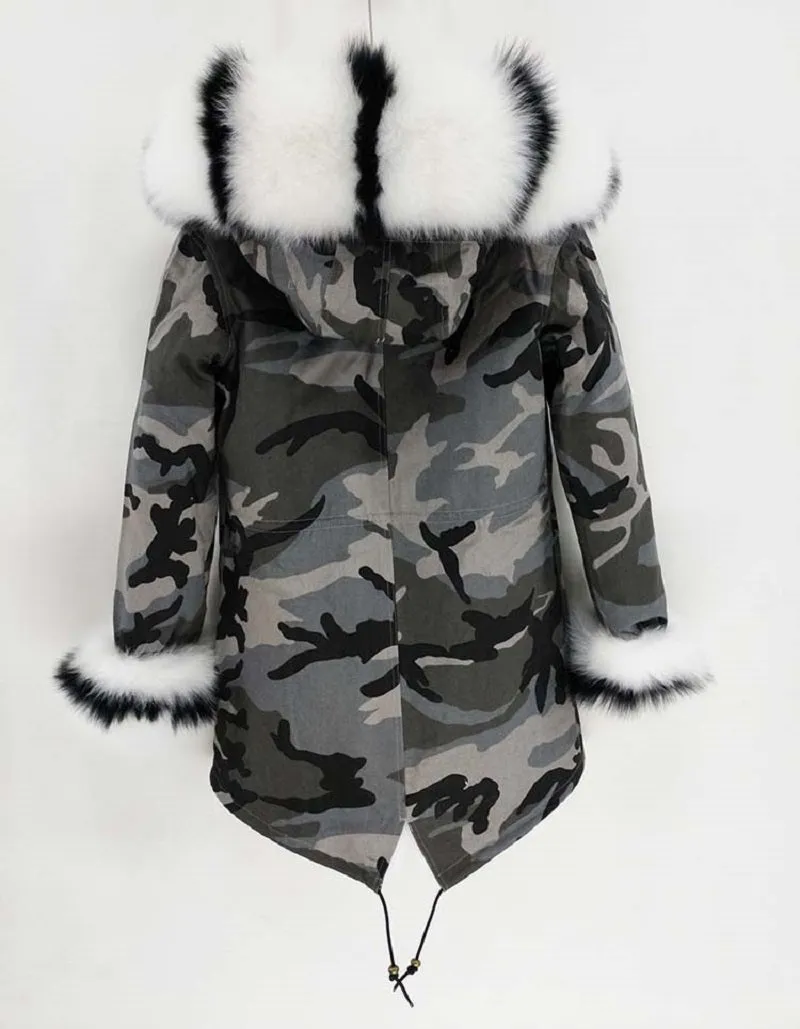 Women's Winter Casual Long Thick Slim Parka With Fox Fur