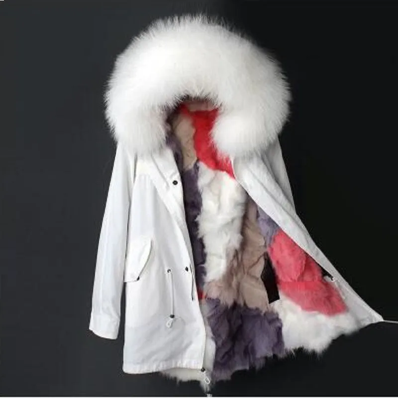 Women's Winter Casual Loose Long Parka With Raccoon Fur