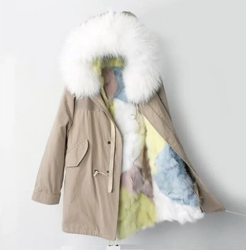 Women's Winter Casual Loose Long Parka With Raccoon Fur