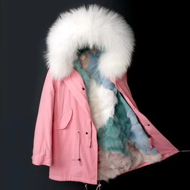 Women's Winter Casual Loose Long Parka With Raccoon Fur