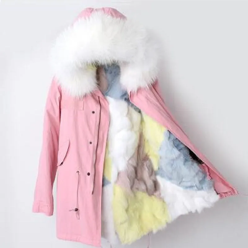 Women's Winter Casual Loose Long Parka With Raccoon Fur