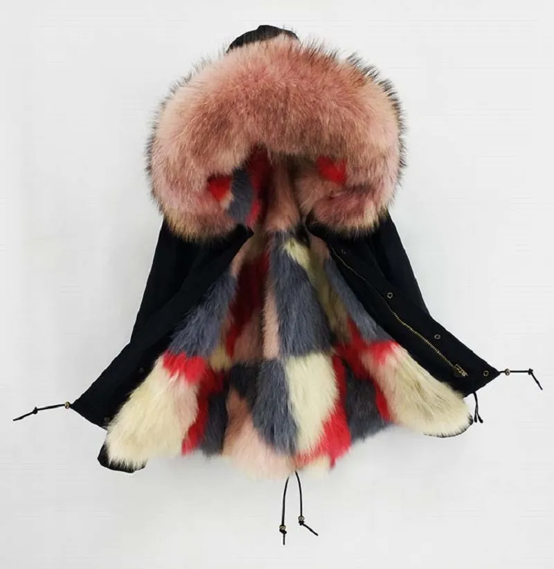 Women's Winter Casual Slim Long Parka With Raccoon Fur