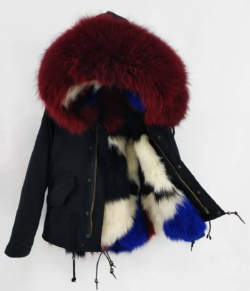 Women's Winter Casual Slim Long Parka With Raccoon Fur